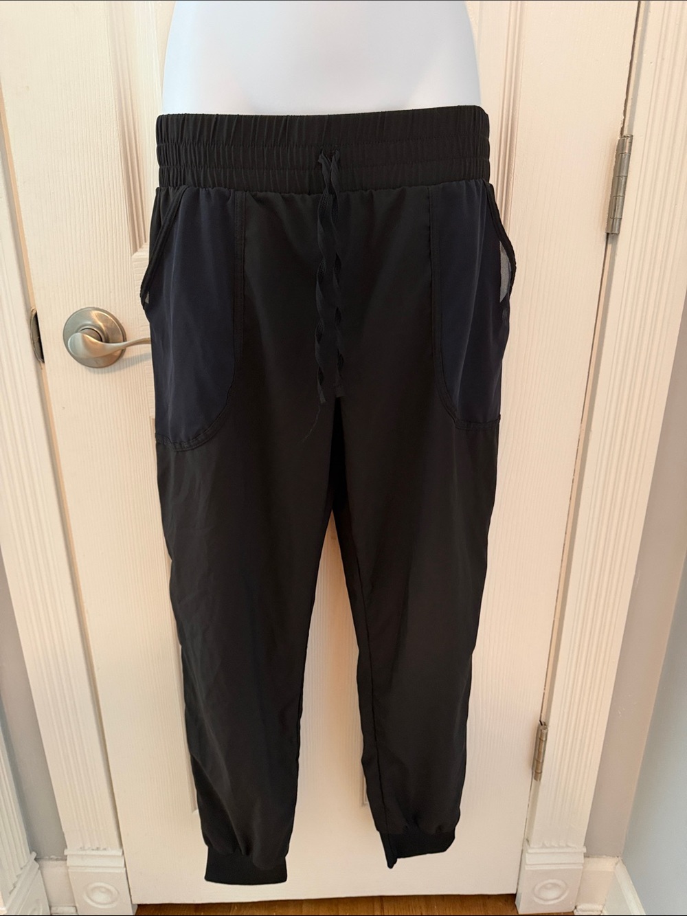 Black Jogger Pants - Elastic Waist with Side Pockets